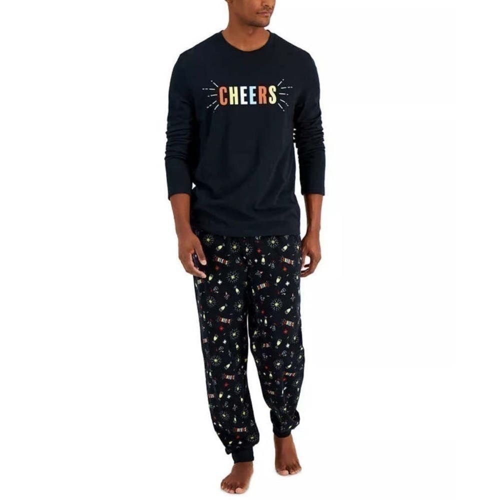Family Pajamas Matching Mens New Years Mix It Pajama Set, Small